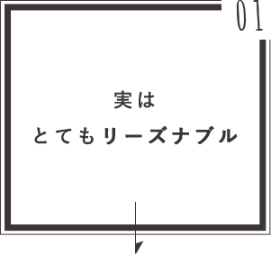 実はとてもリーズナブル